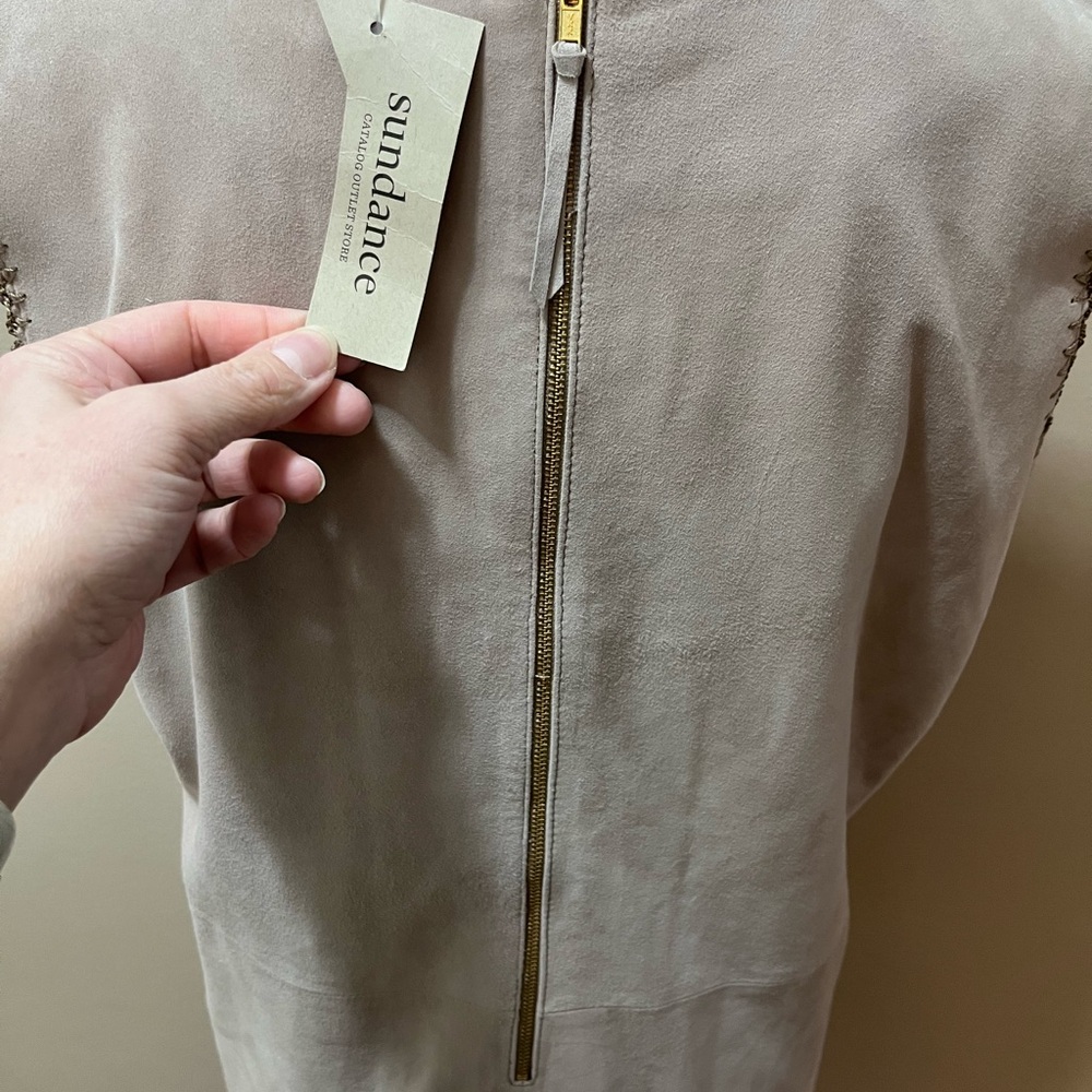 NWT Sundance Dakota Suede Leather Vest Size Large - Picture 7 of 14
